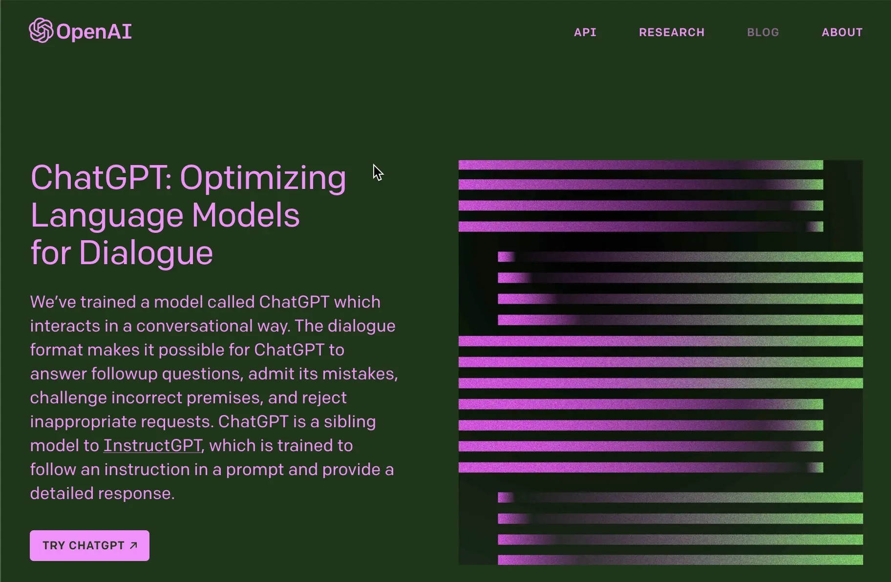 ChatGPT homepage