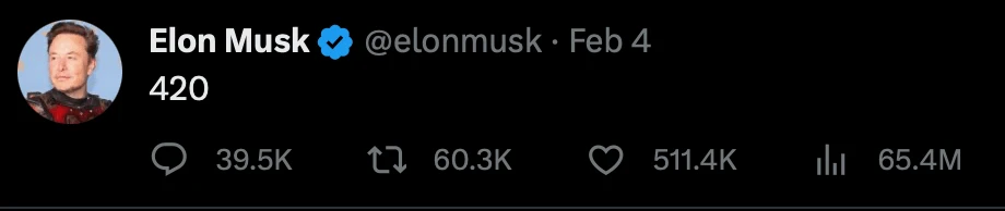 Le tweet d'Elon Musk