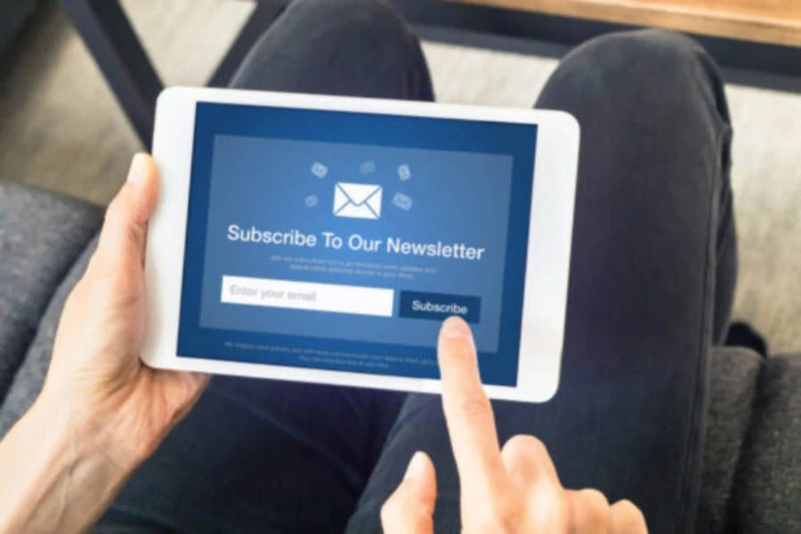Email marketing through subscription of newsletters