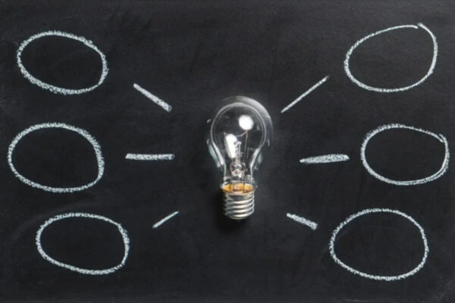 light bulb simulating the concept of an idea