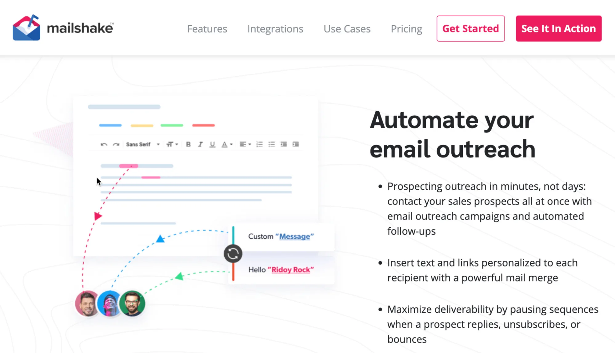 Mailshake homepage