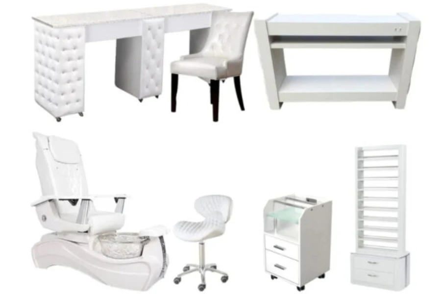 Manicure and pedicure combo tables