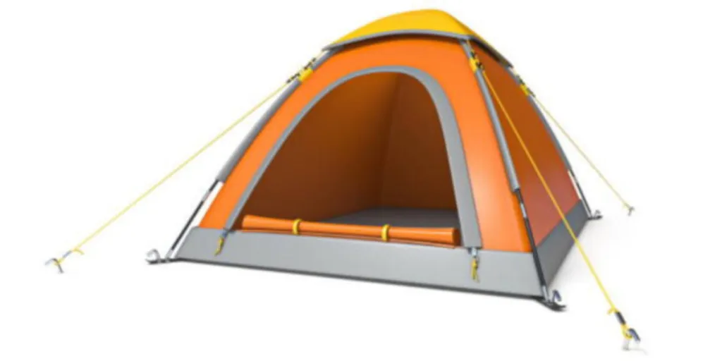 orange yellow camping tent