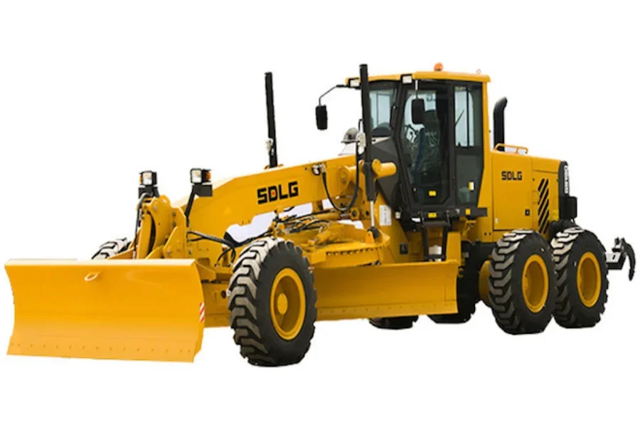 SDLG grader with attached front loader and rear ripper