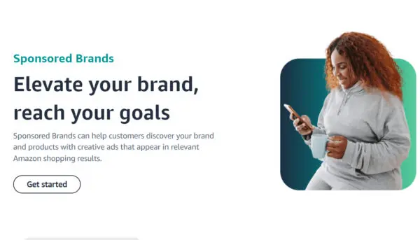 Sponsored brands homepage and benefits