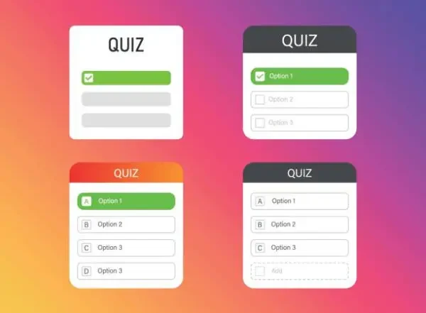 La fonctionnalité de quiz sur Instagram