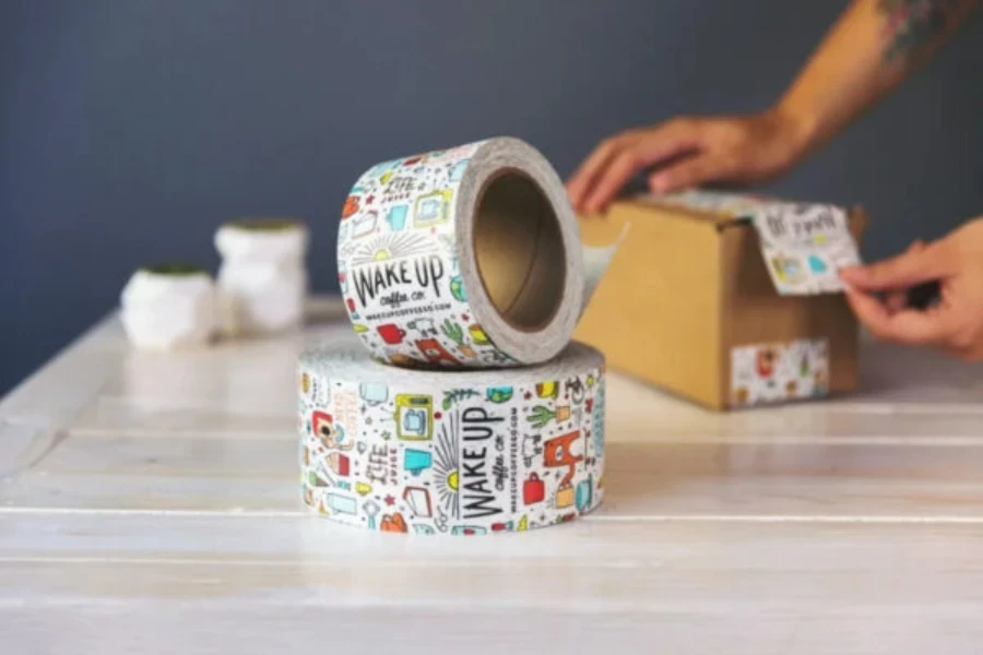 Washi tape para presentes e embalagens