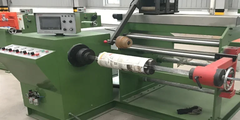 Winding machine in a factory space