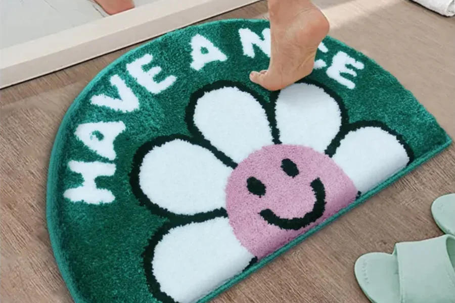 Patterned Bath Mat Patterned bath mat