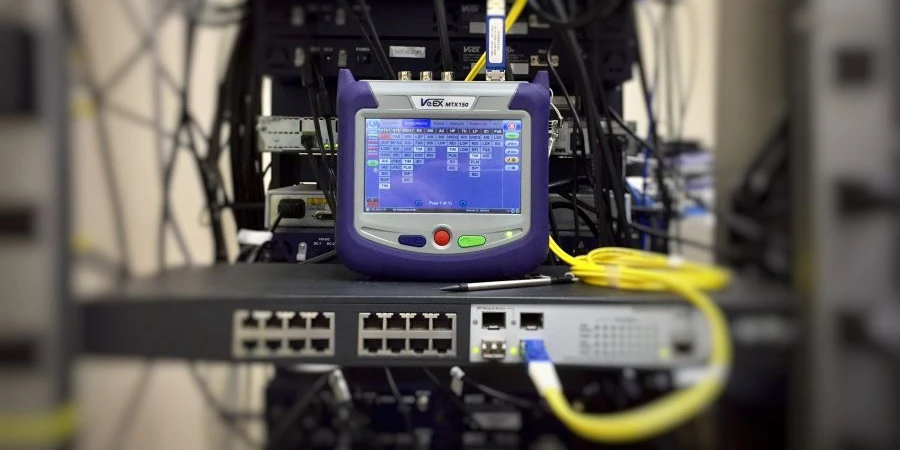 A coded device connected to a network switch
