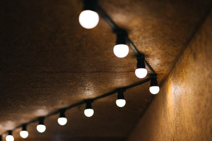 Ceiling with black track lighting