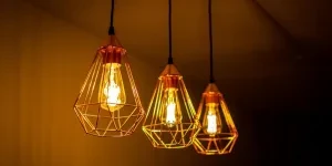 Industrial metal cage pendant lights