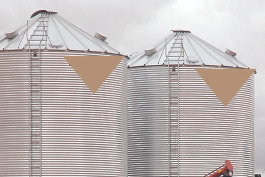 Two natural-air grain dryers