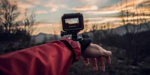 a gopro around a person’s wrist