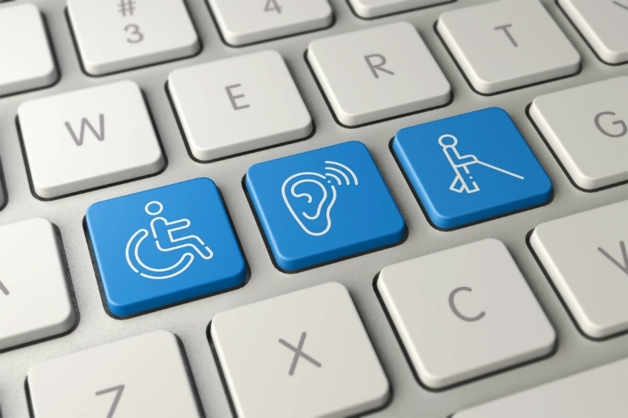 accessibility symbols on a keyboard