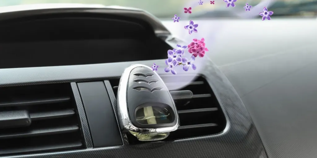 Car diffuser emit fresh lilac aroma in car