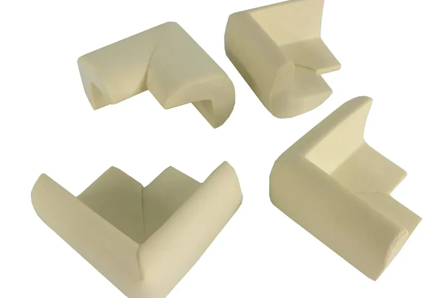 Creamy-white edge protectors and corner guards