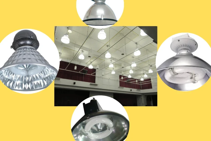 Différents types de luminaires à induction pour grande hauteur