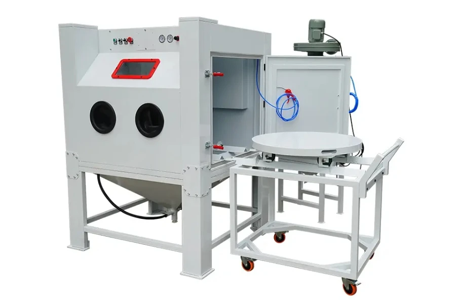 Manual sandblasting machine for removing paint and rust