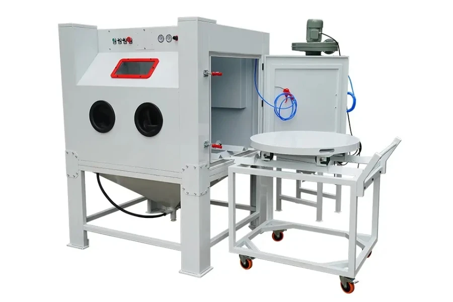 Manual sandblasting machine for removing paint and rust