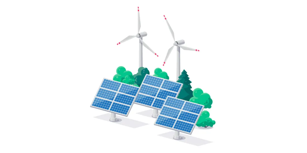 renewable solar wind power station