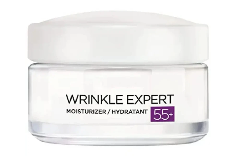 Tub of wrinkle expert moisturizer for anti-aging