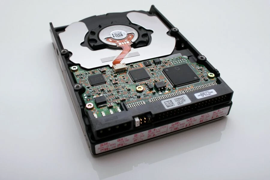 A ard disk drive on a white background