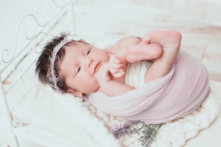 A newborn baby ready for photography
