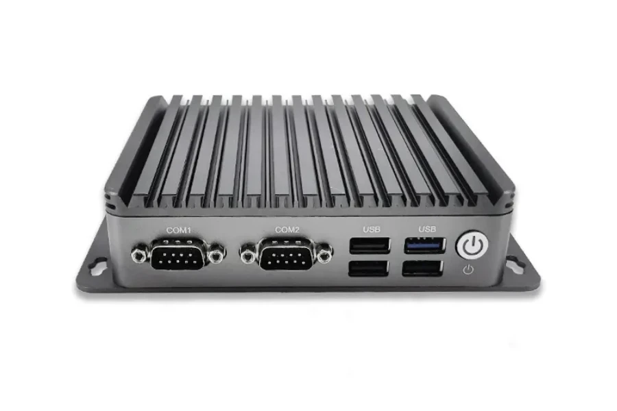 um mini pc pronto para uso com suporte