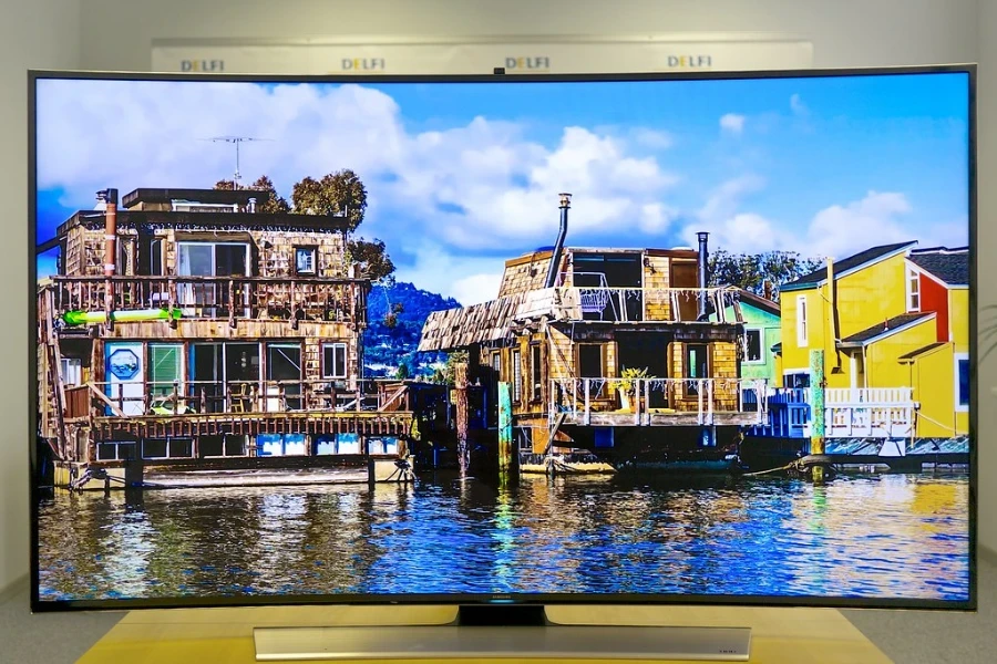 an amazing scenery displayed on a full-array led tv