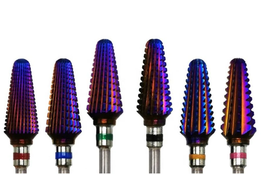 Electric nail drill bits with different coarseness