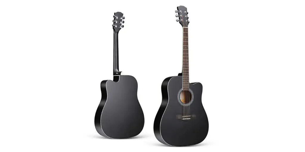 full-size, all-wood beginner acoustic guitars