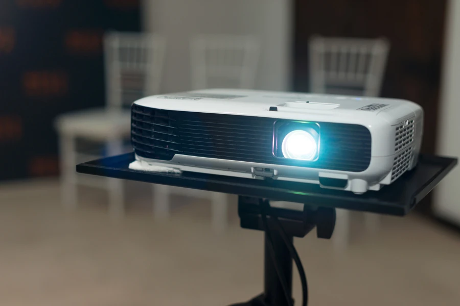 Image of working projector at home or office