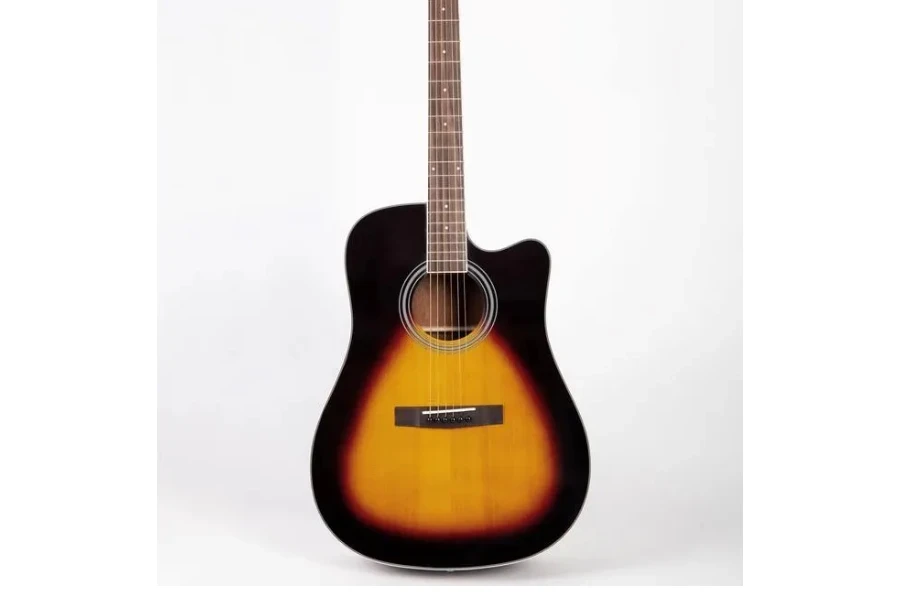 parlor natural electric acoustic guitar