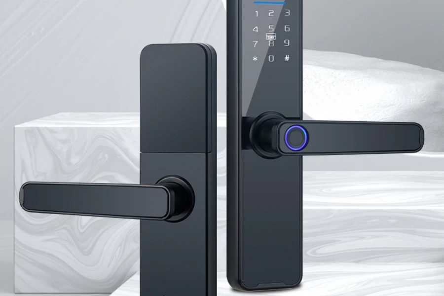 Smart door lock with a digital display