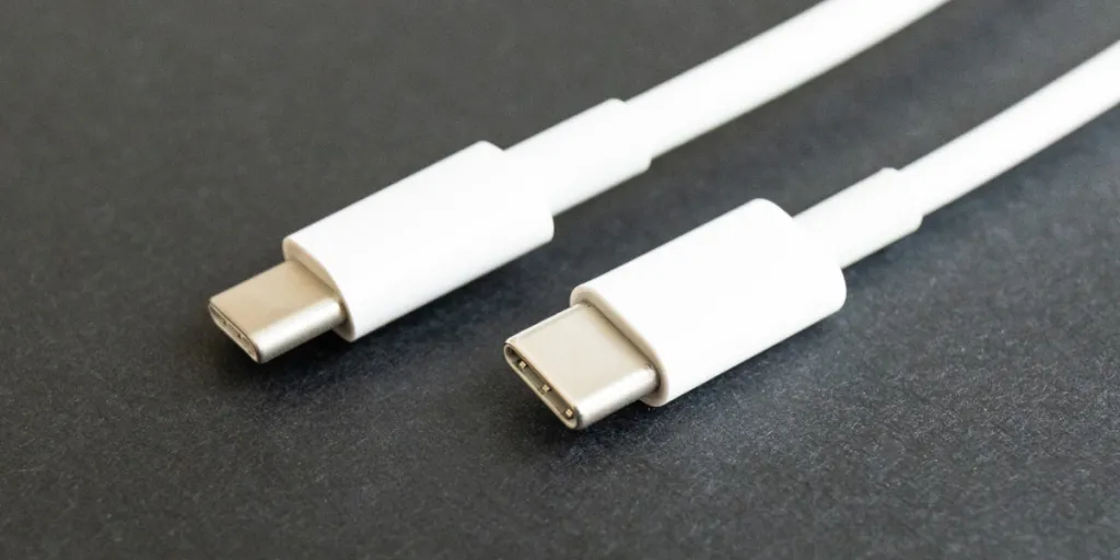 usb-c cables on a gray background