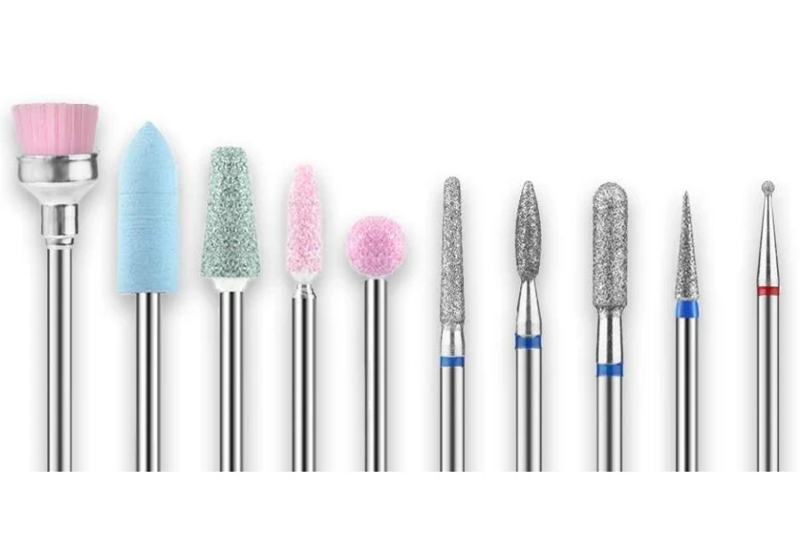 Various cuticle nail drill bits