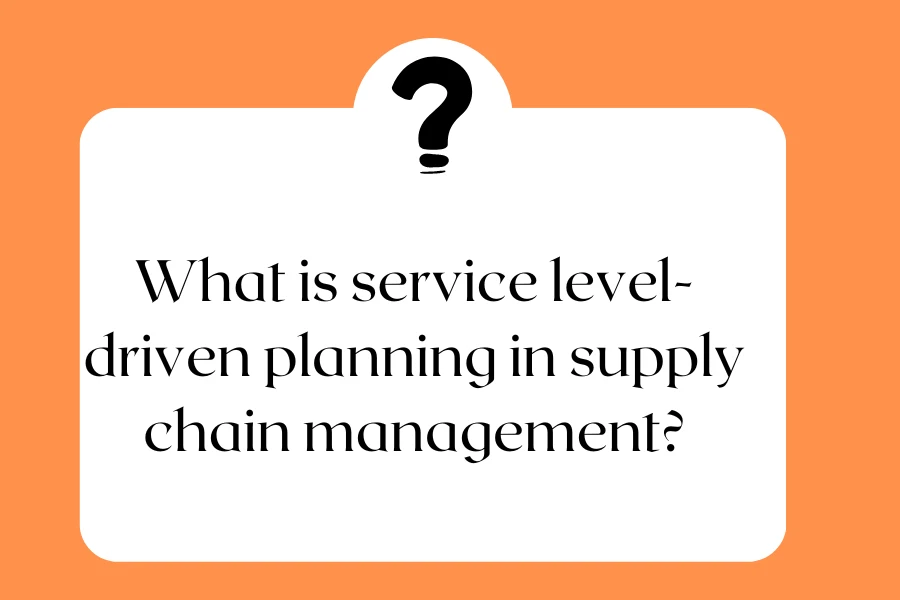 What is service level-driven planning