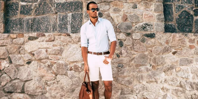 A man in white shorts