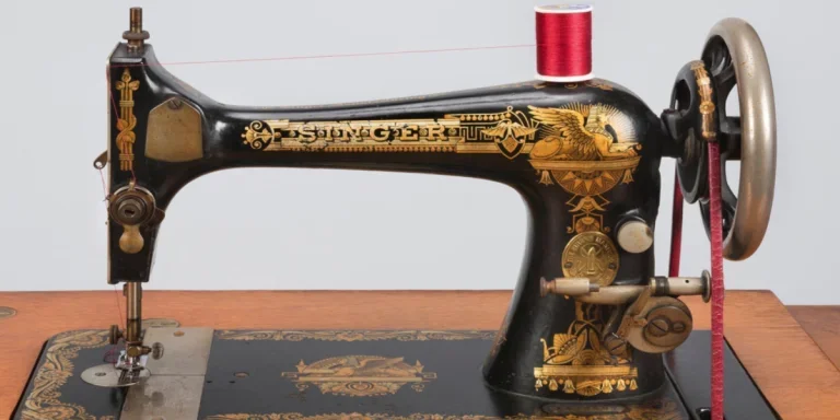 A popular sewing machine with a red thread