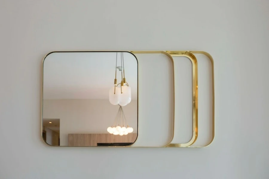 A set of decorative wall mirrors