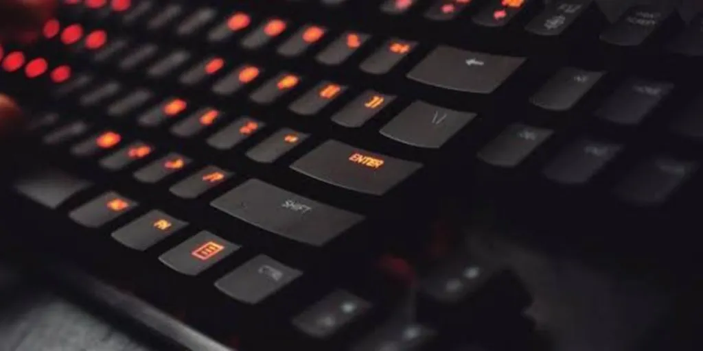 a standard gaming keyboard with rgb lights