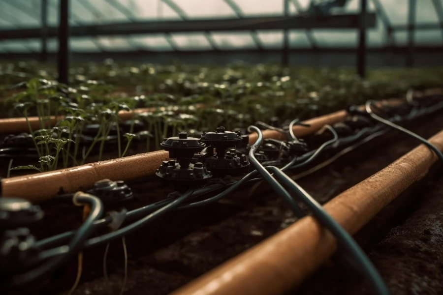 Un système d’irrigation goutte à goutte automatisé