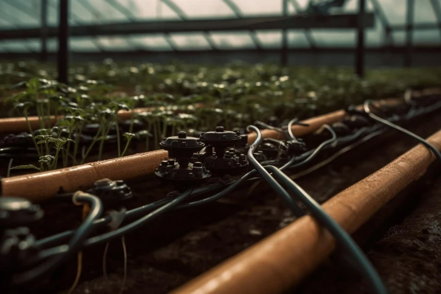 Un système d’irrigation goutte à goutte automatisé