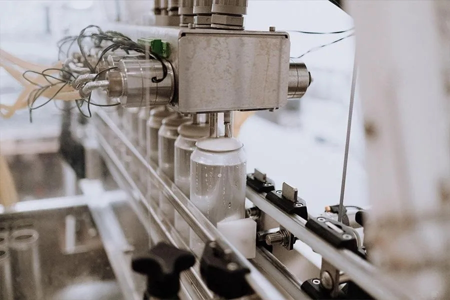 Automated beer can filling production line