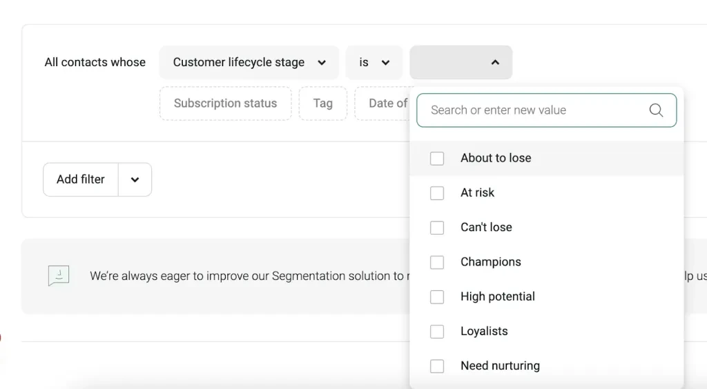 segment des étapes du cycle de vie du client