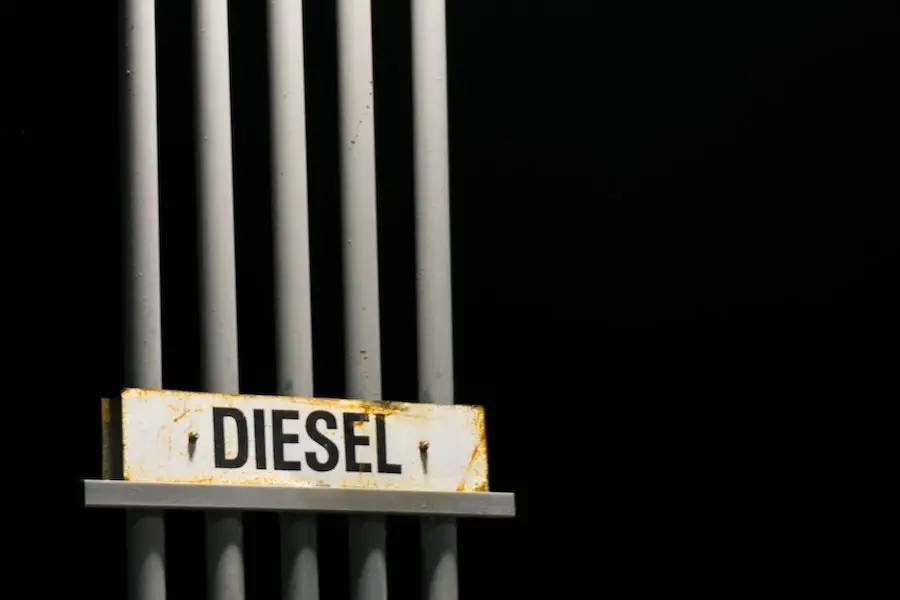 Four metal bars with diesel signage