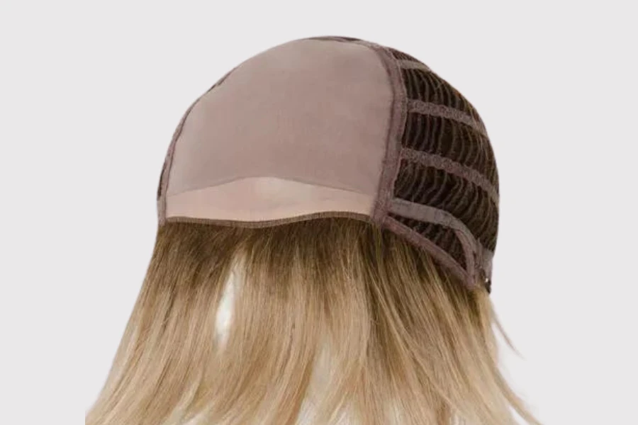 Topi wig monofilamen dijahit ke wig