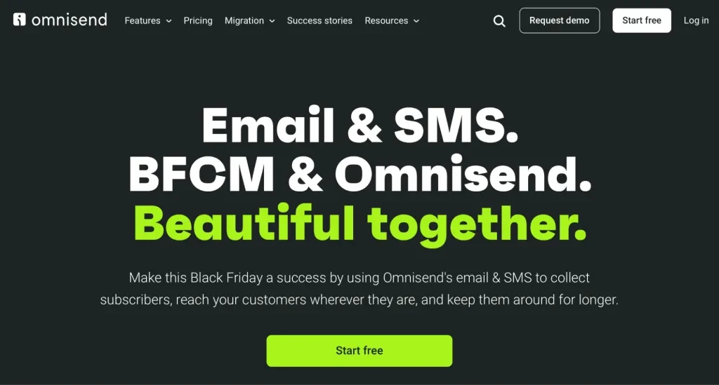 Omnisend-Homepage