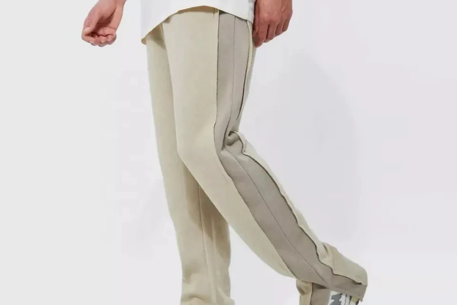 pantalon de jogging à empiècements